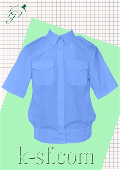 Рубашка форменная кадетская голубая